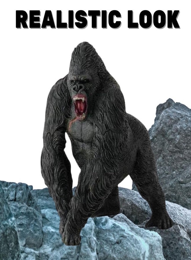FUNFOB Gorilla King Kong Toys Action Figure Toy Height- 18cm PVC Plastic Material | Gorilla Black - Image 3